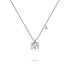 Solid 925 Sterling Silver Initial Crystal Personalised Alphabet Letter Necklace Silver